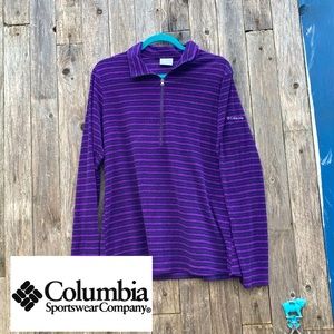 Columbia purple fleece pullover large